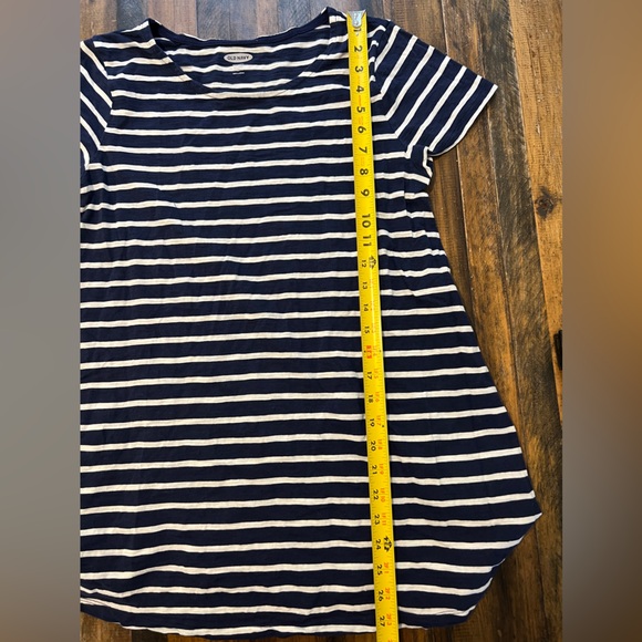 Old Navy Women’s Navy & White Striped 100% Cotton Maternity Tee Size M NWOT - Picture 5 of 5